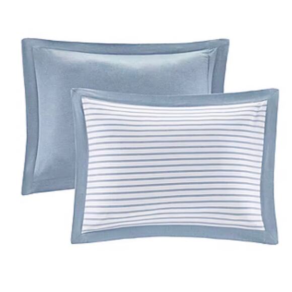 Threshold Blue and White Striped Duvet Cover Set - Picture 4 of 7